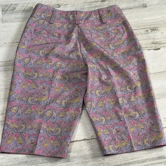 Nike Golf Lavender Paisley Print Bermuda Shorts Size 4 - Picture 5 of 12